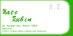 mate rubin business card